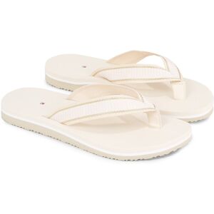 Tommy Hilfiger Zehentrenner »TH WEBBING FLIP FLOP«, für Bad und Strand super... ecru  37