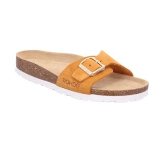 Rohde Pantolette, Keilabsatz, Sommerschuh, Schlappen mit vorgeformtem Fussbett orange  38