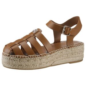 Tommy Hilfiger Sandale »TH AUTHENTIC LEATHER ESPADRILLE«, Sommerschuh,... cognac  38