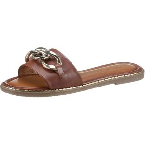 s.Oliver Pantolette, mit Zierkette cognac  38