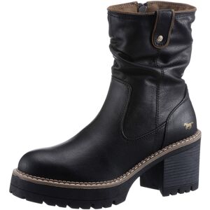 Mustang Shoes Winterstiefelette, mit Raffungen am Schaft schwarz  37