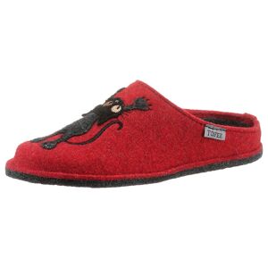 Tofee Pantoffel, mit Katzen-Motiv rot  37