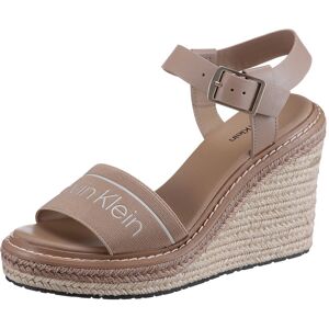 Calvin Klein Sandalette »WIRA 5C *I«, mit Bast bezogenem Keilabsatz beige  40