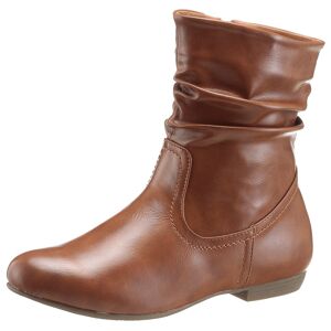 CITY WALK Stiefelette, mit Raffungen am slouchy Schaft cognac  39