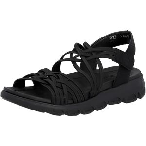 Rieker EVOLUTION Sandale, Sommerschuh, Sandalette, mit Stretchriemchen und... schwarz Größe 37