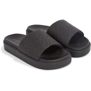 Tommy Hilfiger Pantolette »TH PLATFORM POOL SLIDE«, Plateau, Sommerschuh,... schwarz Größe 37