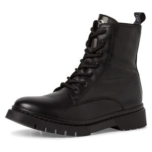 Tamaris Schnürboots, Schnürstiefelette, Schnürschuh, Chunky Boots mit Ziernähte schwarz Größe 37