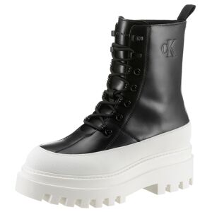 Calvin Klein Jeans Schnürstiefelette »FLATFORM LACE UP BOOT LTH«, mit... schwarz-weiss Größe 41