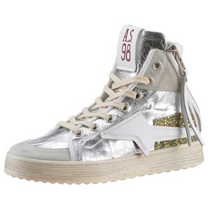 A.S.98 Sneaker »Combi 3 Ice«, Plateau, High Top-Sneaker, Schnürschuh,... silberfarben-weiss kombiniert Größe 39