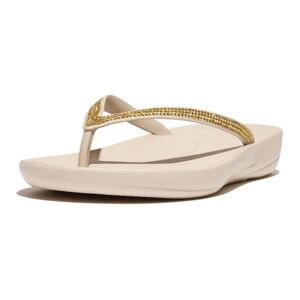 Fitflop Zehentrenner »iQUSHION SPARKLE - CLASSIC«, Keilabsatz, Sommerschuh,... beige Größe 38