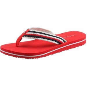 Tommy Hilfiger Zehentrenner »TOMMY ESSENTIAL COMFORT SANDAL«, mit gestreiften... rot Größe 37