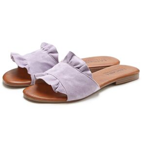 LASCANA Pantolette, Mule, Sandale, offener Schuh aus weichem Leder lavendel Größe 43