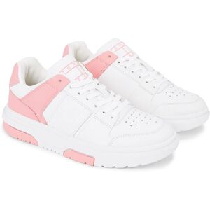 Tommy Jeans Plateausneaker »THE BROOKLYN LEATHER«, im lässigen Street-Look,... weiss-rosa Größe 37