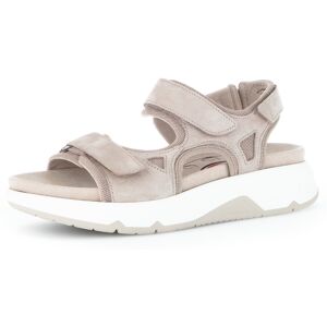 Gabor Rollingsoft Riemchensandale, Sommerschuh, Sandalette, Keilabsatz, im... hellbeige Größe 38