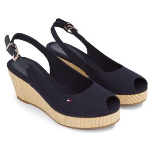 Tommy Hilfiger Sandalette »ICONIC ELBA SLING BACK WEDGE«, Sommerschuh,... navy Größe 37