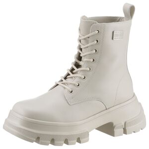 Tommy Jeans Schnürboots »TJW CHUNKY LEATHER BOOT«, mit Marken-Logo creme Größe 38