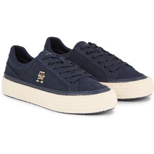 Tommy Hilfiger Plateausneaker »VULC SNEAKER LINNEN«, mit gepolstertem... dunkelblau Größe 40