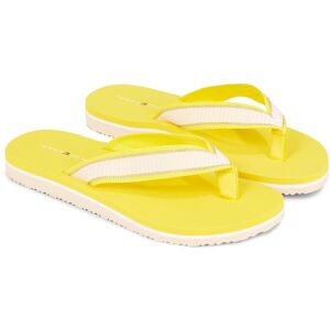 Tommy Hilfiger Zehentrenner »TH WEBBING FLIP FLOP«, für Bad und Strand super... hellgelb Größe 40