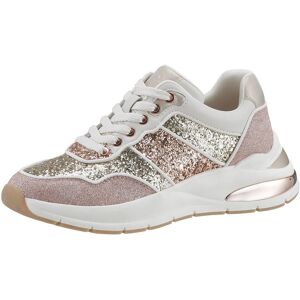 Tamaris Sneaker, im funkelnden Look, Freizeitschuh, Halbschuh, Schnürschuh roségoldfarben-kombiniert Größe 41