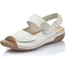 Rieker Riemchensandale, Sommerschuh, Sandalette, Keilabsatz, mit... weiss Größe 38