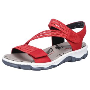 Rieker Riemchensandale, Sommerschuh, Sandalette, Klettschuh, im Sportslook rot Größe 36