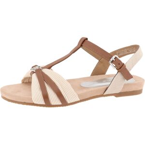 TOM TAILOR Riemchensandale »Rahel«, Sommerschuh, Sandalette, Blockabsatz, mit... beige-braun Größe 36