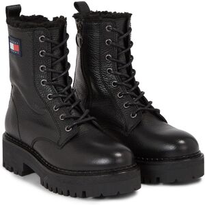 Tommy Jeans Winterstiefelette »TJW URBAN BOOT TUMBLED LTR WL«, mit seitlicher... schwarz Größe 40