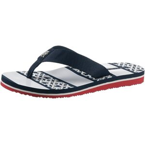 Tommy Hilfiger Zehentrenner »TH MONOGRAM ESSENTIAL SANDAL«, mit bedruckter... blau-weiss-rot Größe 37