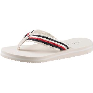 Tommy Hilfiger Zehentrenner »TOMMY ESSENTIAL COMFORT SANDAL«, mit gestreiften... weiss Größe 35