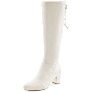 LASCANA Schlupfstiefel, Schlupfboots, Slouchy Boots, Slip-On, Stretch &... creme Größe 41