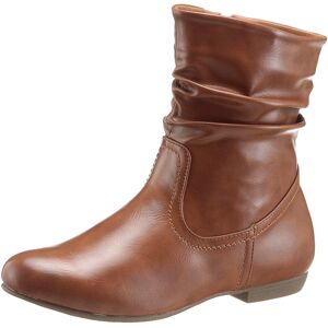 CITY WALK Stiefelette, mit Raffungen am slouchy Schaft cognac Größe 38