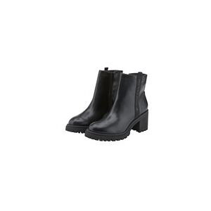 TOM TAILOR Damen Gefütterte Stiefeletten, schwarz, Uni, Gr. 39