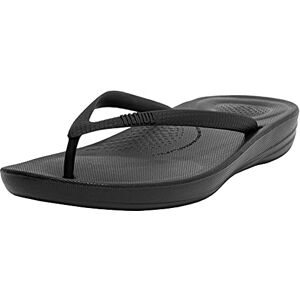 Fitflop Iqushion Ergonomic Flip-flops, Damen Dusch- & Badeschuhe, Schwarz (Black 090), 41 EU (7 UK)