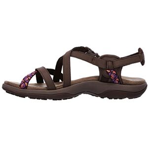 Skechers Damen Reggae Slim Vacay Slingback Sandalen, Chocolate Duraleather/Webbing, 40 EU