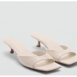 Mango Sandalette mit Absatz - Ecru - 41 - weiblich