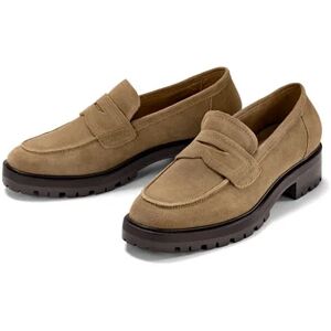 Tchibo - Veloursleder-Loafer - Braun - Gr.: 37 Kunststoff  37 female