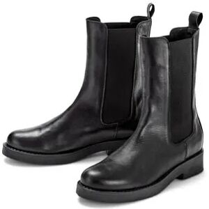 Tchibo - Lederboots - Schwarz - Gr.: 39 Polyurethan  39 female