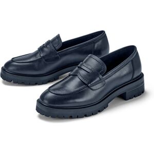 Tchibo - Leder-Loafer - Dunkelblau - Gr.: 41 Kunststoff  41 female