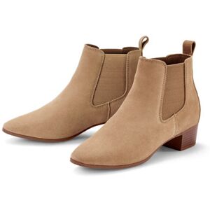 Tchibo - Stiefelette aus Veloursleder - Beige - Gr.: 42 Kunststoff  42 female