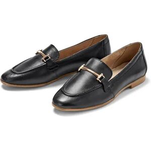 Tchibo - Leder-Loafer - Schwarz - Gr.: 37 Kunststoff  37 female