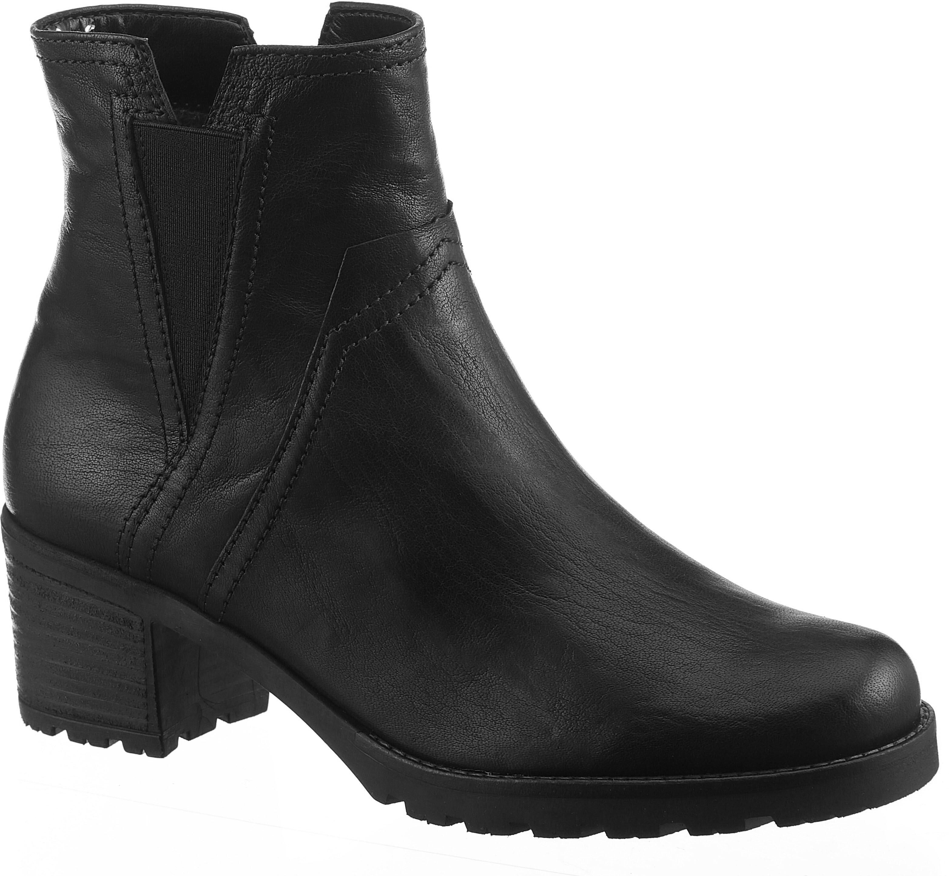 Gabor Stiefelette, mit dezentem Stretcheinsatz schwarz  35 36 37 38,5 38 39 40 41 42 43 44