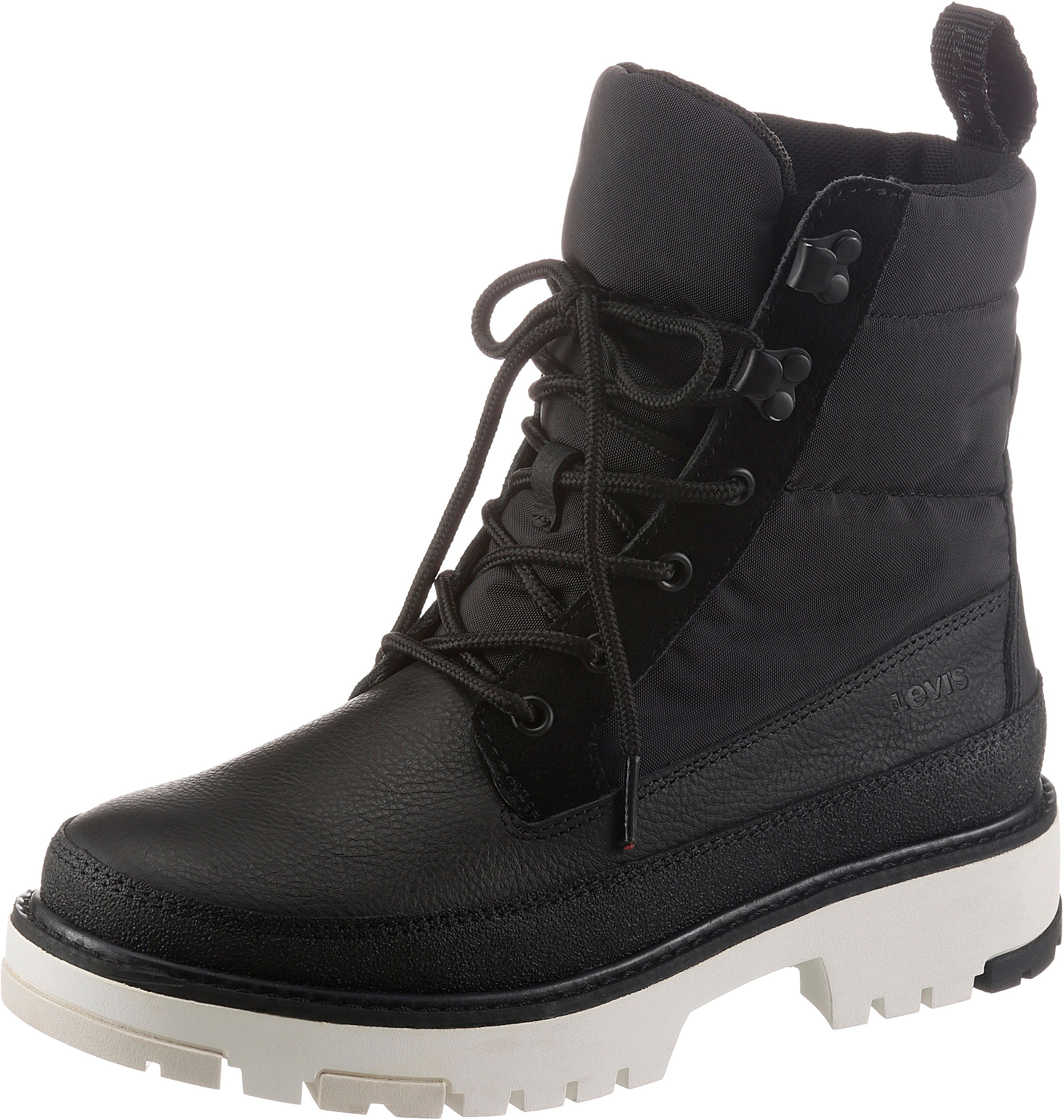 Levi's® Schnürboots »SOLVI QUILTED«, mit praktischer Anziehlasche schwarz  36 37 38 39 40 41