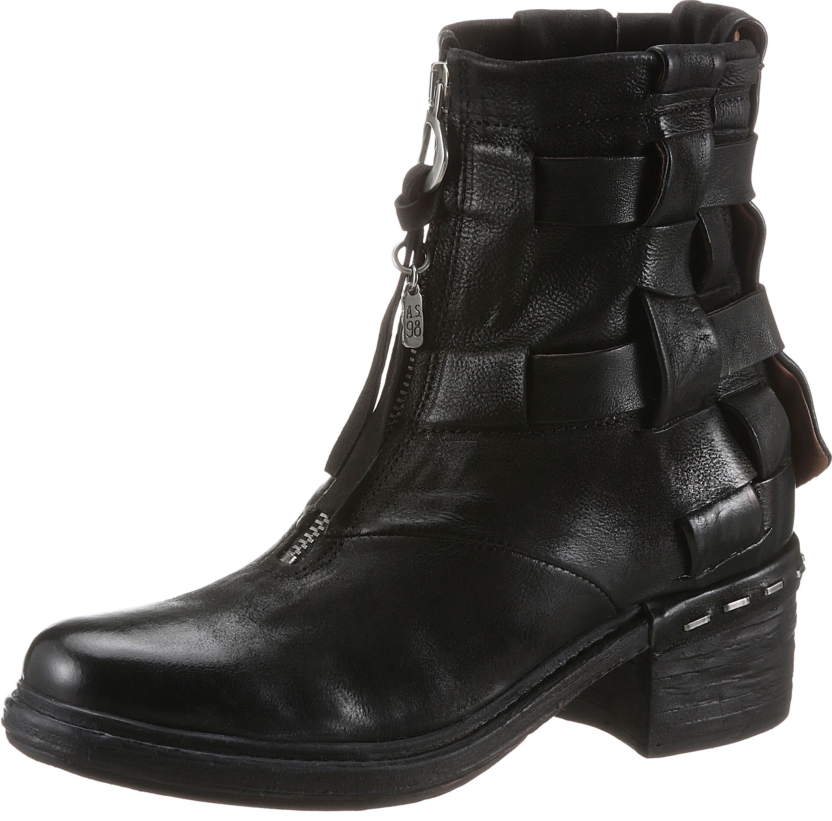 A.S.98 Stiefelette »NOVASUPER«, mit modischer Flechtung schwarz  36 37 38 39 40 41 42