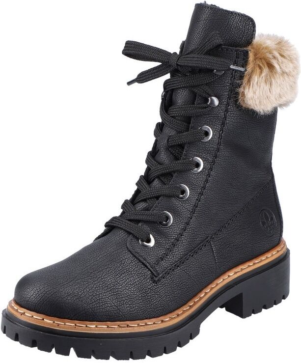 Rieker Winterboots, mit Kunstfell am Schaft schwarz  36 37 38 39 40 41 42 43