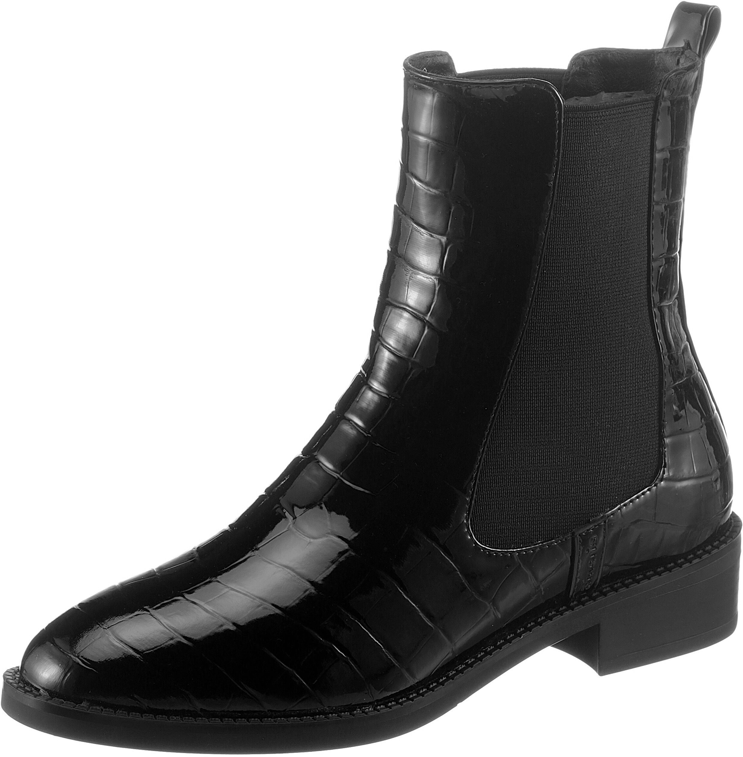 Tamaris Chelseaboots »FJELLA«, mit Kroko-Prägung schwarz  36 37 38 39 40 41 42