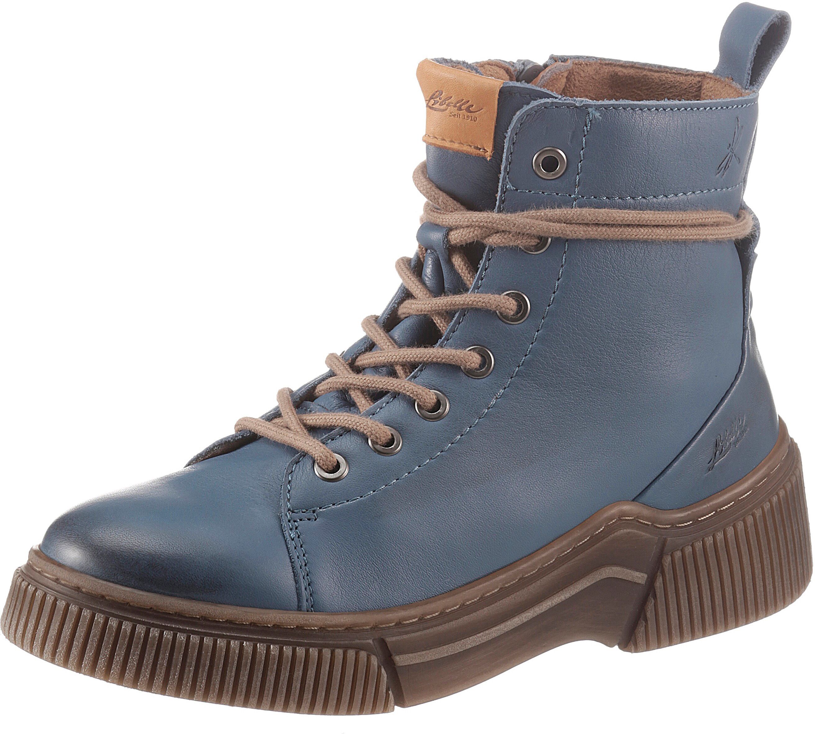 Libelle Schnürboots, in Komfortweite G blau  36 37 38 39 40 41 42