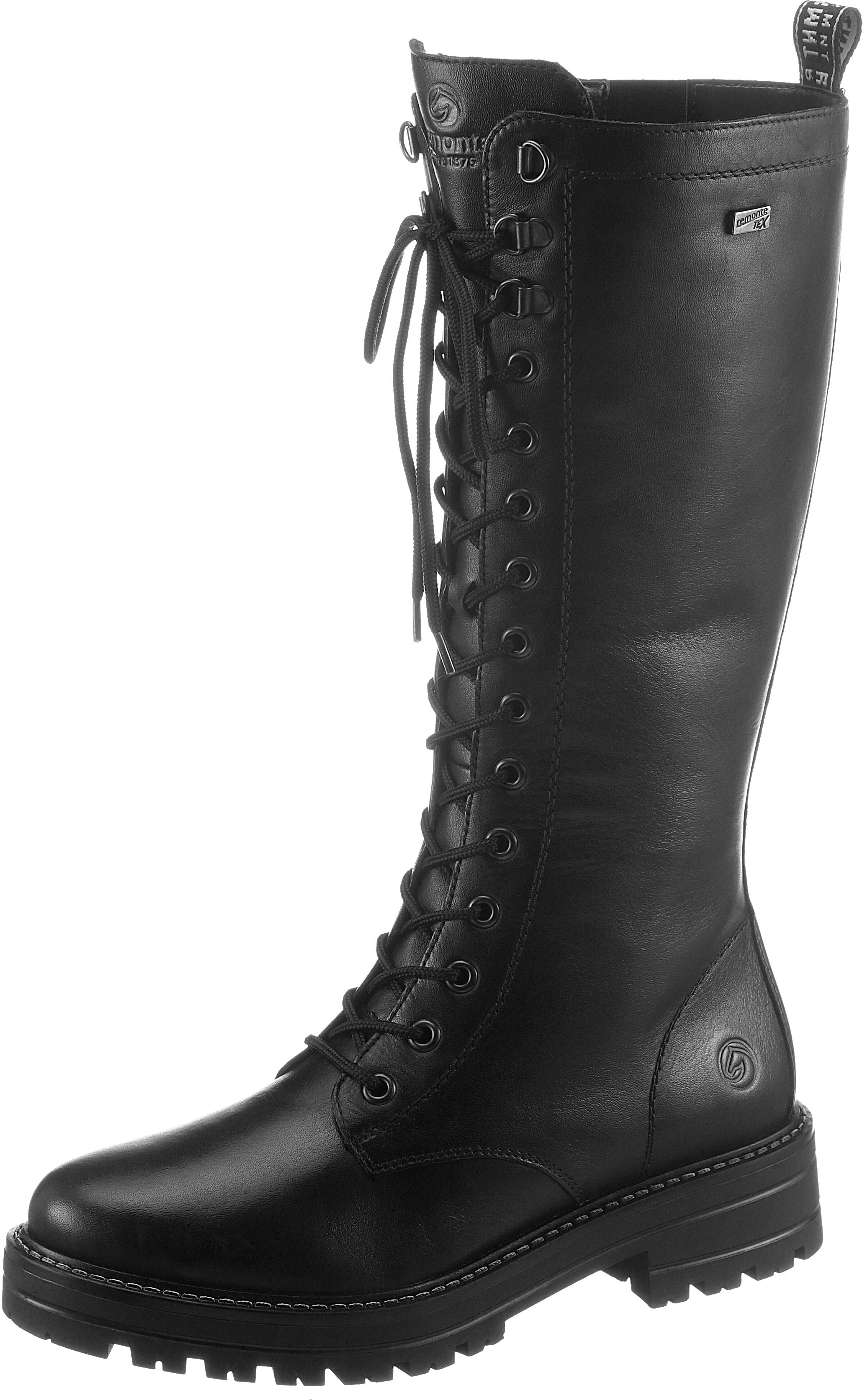 Remonte Winterstiefel, mit XS Schaft variabel durch Schnürung schwarz  36 37 38 39 40 41 42 43 44 45