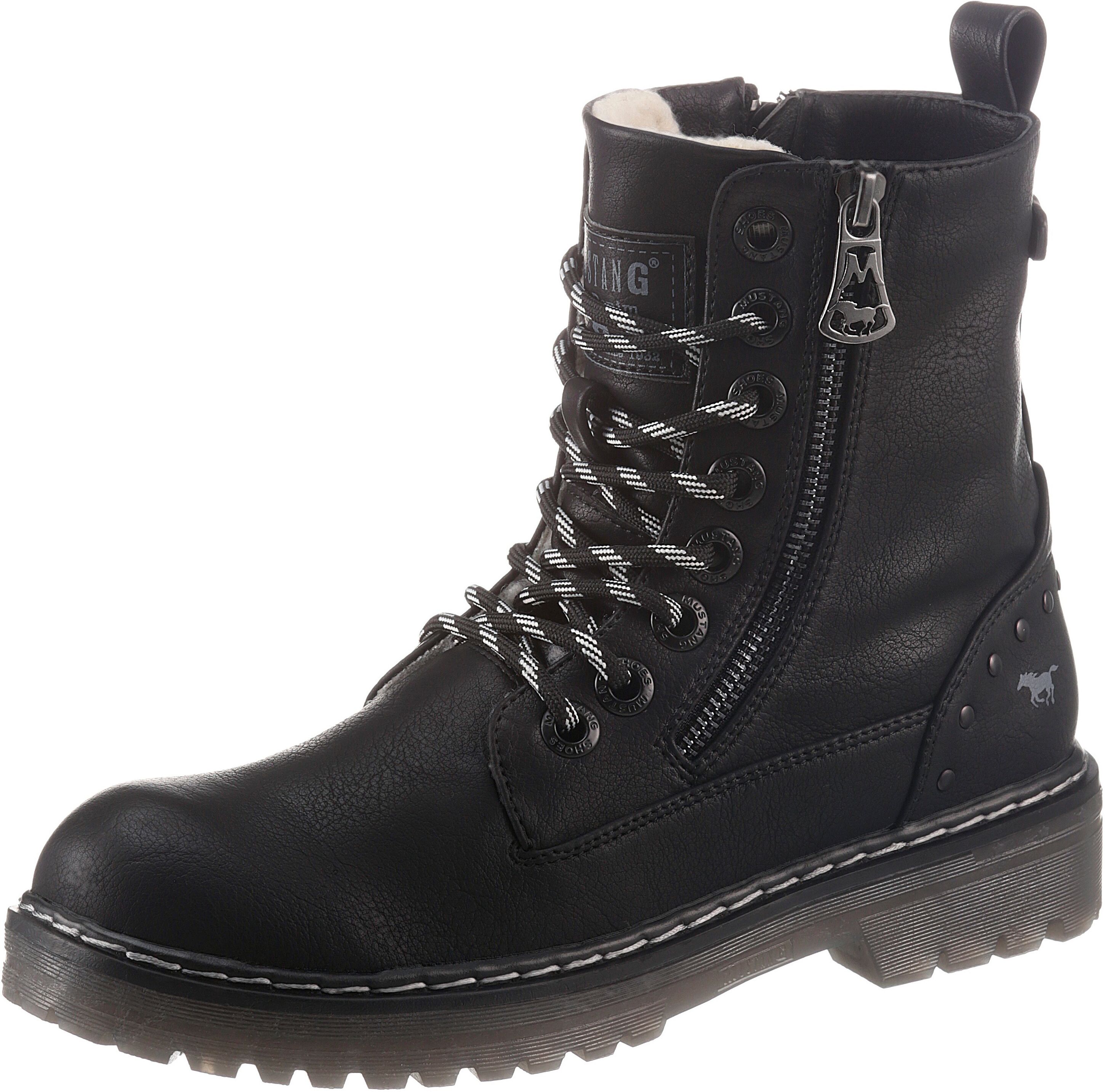 Mustang Shoes Winterboots, mit Innen-& Aussen-Reissverschluss für leichten... schwarz  36 37 38 39 40 41 42 43 44 45