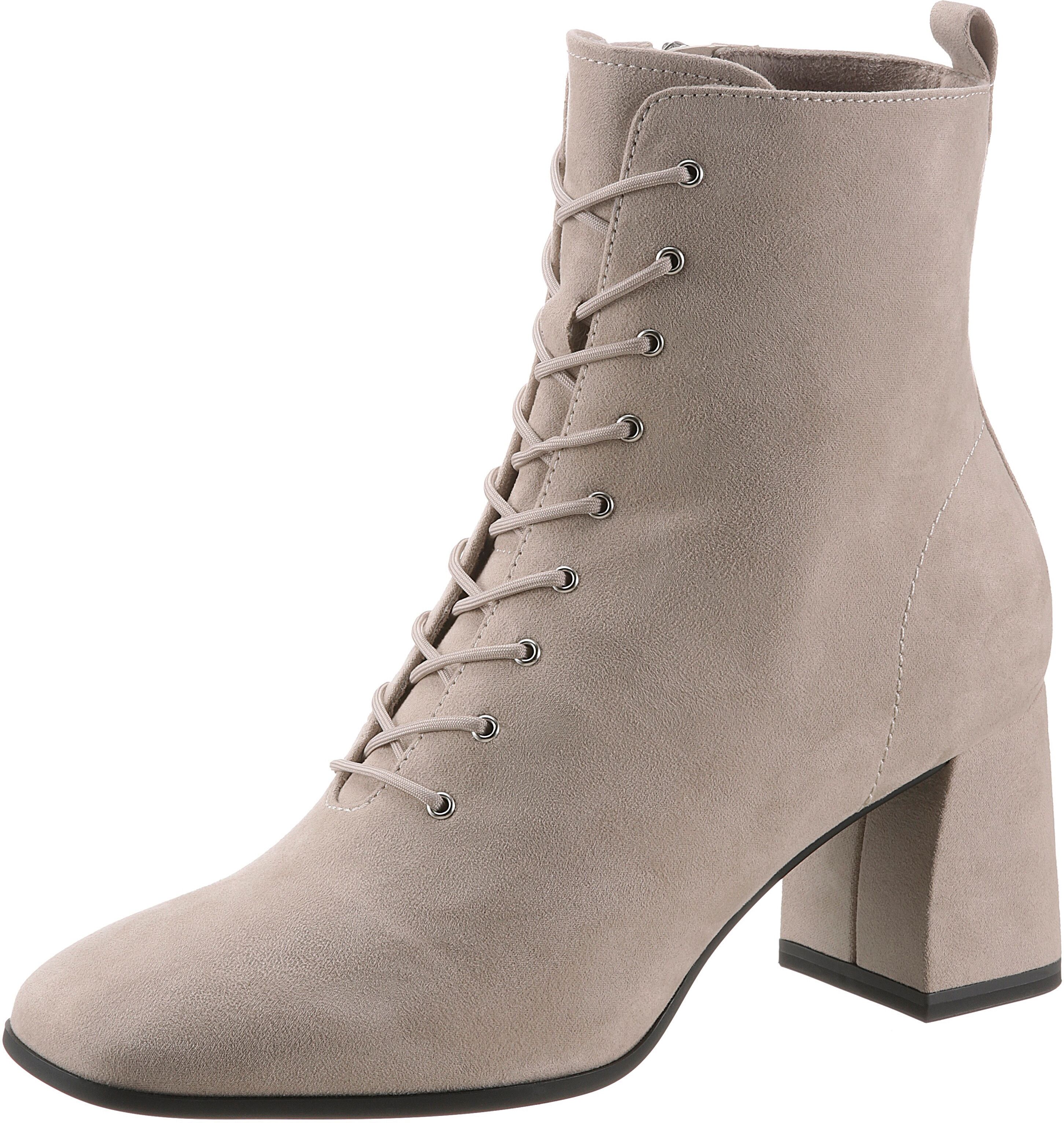 Tamaris Schnürstiefelette »TEONA«, mit ANTIslide-Absatz beige  36 37 38 39 40 41 42