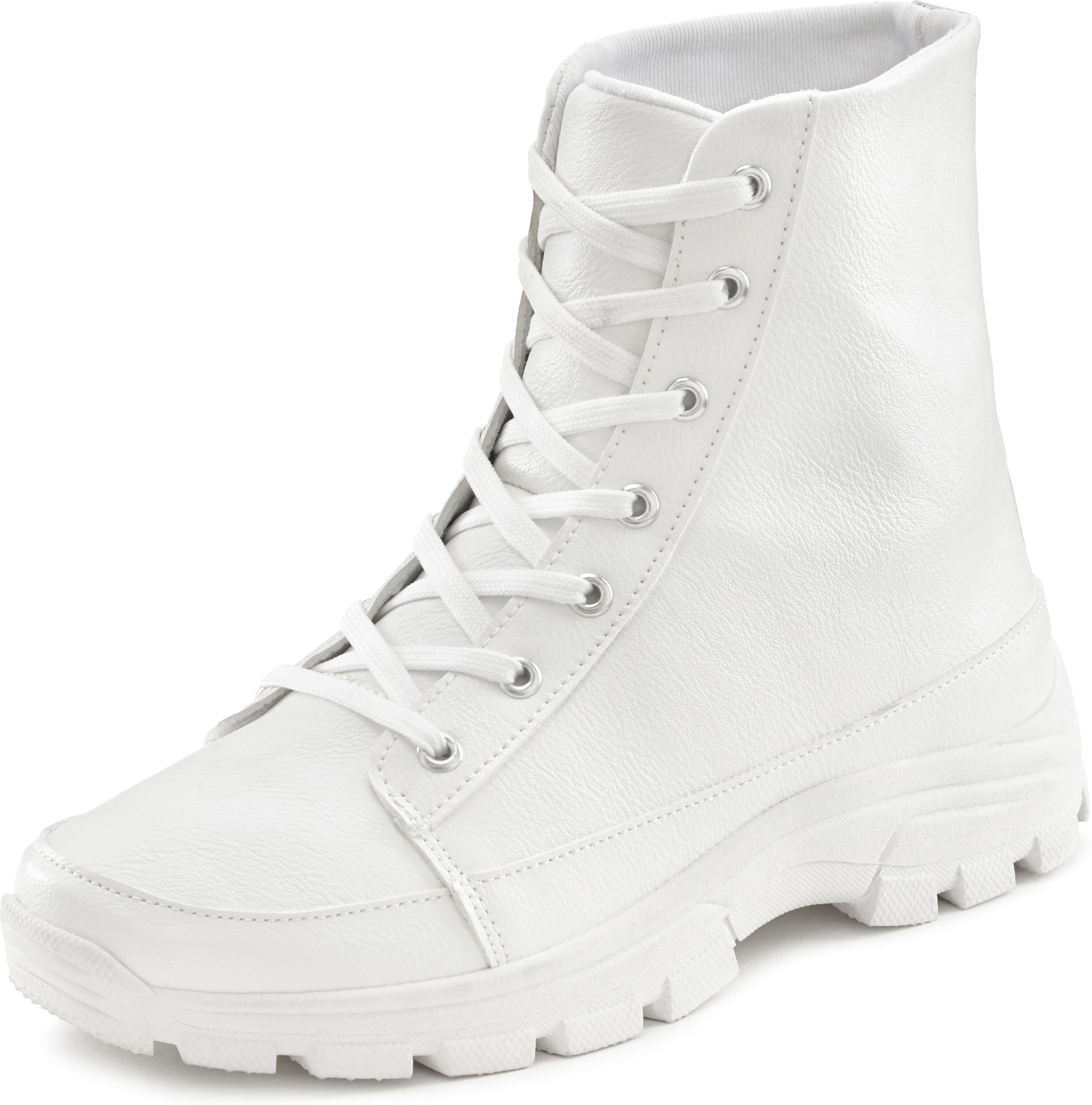 LASCANA Stiefelette, Boots zum Schnüren mit modischer Profilsohle und... weiss  35 36 37 38 39 40 41 42